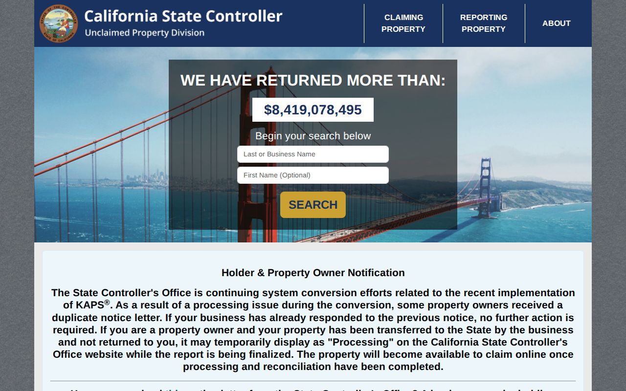 Livermore residents directory reference for California unclaimed property search