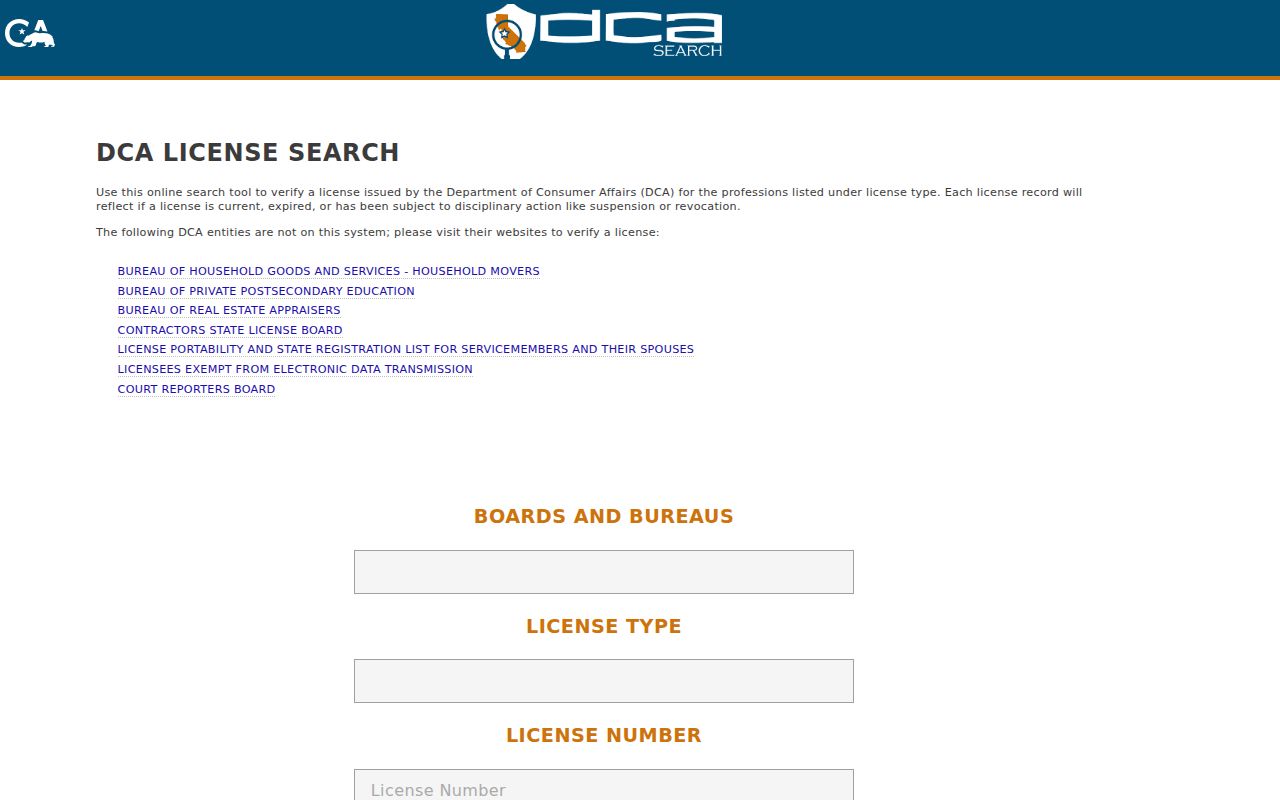 Livermore residents directory reference for California professional license search